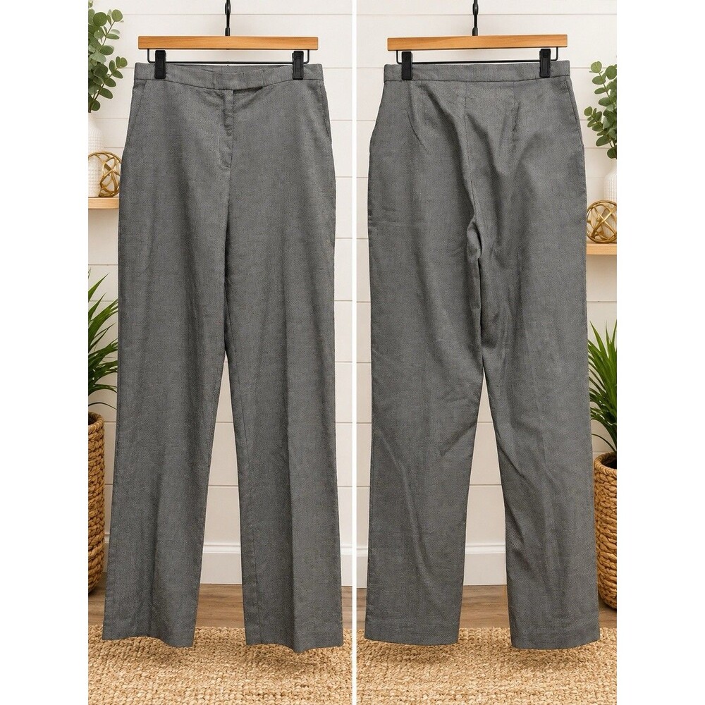 Versailles New York Houndstooth Dress Pants Womens Sz 12 Straight Leg Career